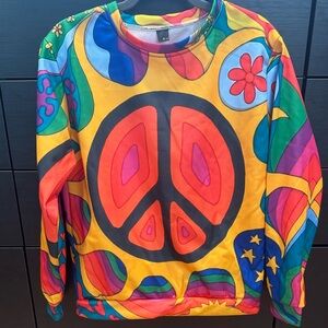 Colorful Peace Watercolor Pullover